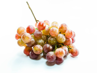 Grape fruit used to make wine on white