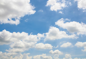 Naklejka na ściany i meble Beautiful blue sky and white clouds background