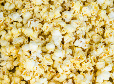 Popcorn snack is delicious candy background 