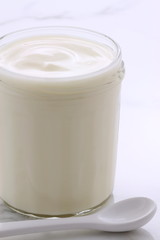 Vintage retro styling yogurt