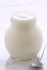 Vintage retro styling yogurt