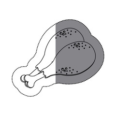 Chicken icon. Organic healthy and fresh food theme. Isolated design. Vector illustration