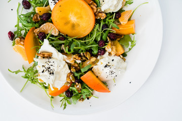 salad with persimmon