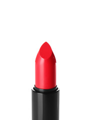 Red lipstick isolated on white