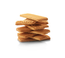 Baby cookies on white background