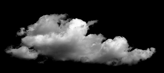 white cloud on the black background
