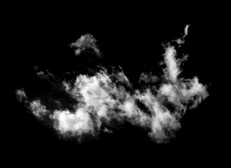 white cloud on the black background