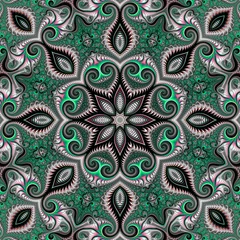 Cercles muraux Tuiles marocaines Image de synthèse de fond abstrait fractal