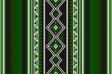 Detailed Green Traditional Folk Sadu Arabian Hand Weaving Patter - obrazy, fototapety, plakaty