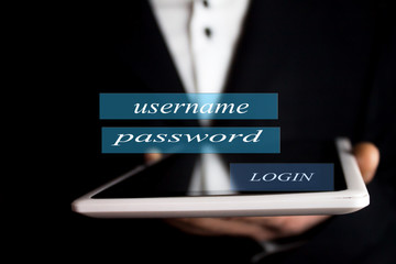 Login.Username and Password.Business concept