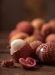 close-up of fresh lychee