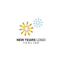 Fototapeta na wymiar Star New Year Vector Logo