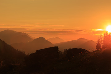 Sonnenuntergang Allgäuer Alpen