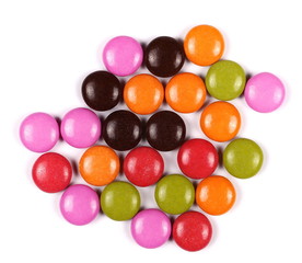 Colorful candies isolated on white