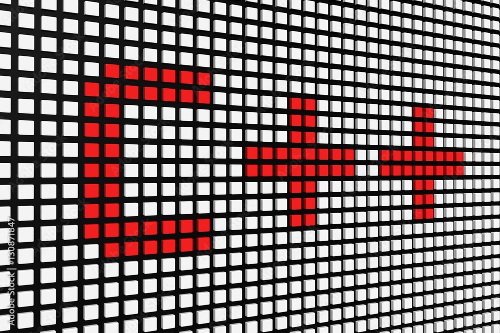 Poster c++ in the form of scoreboard 3d illustration