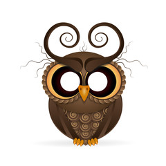 Halloween holiday crazy owl