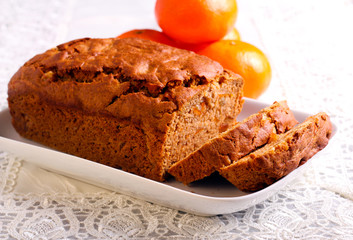 Clementine rye flour honey and spice cake