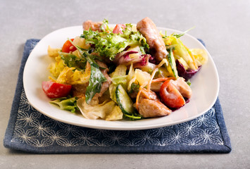 Vegetable and chicken breast salad