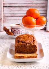 Clementine rye flour honey and spice cake