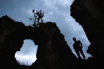 Very old destroyed castle in west Ukraine