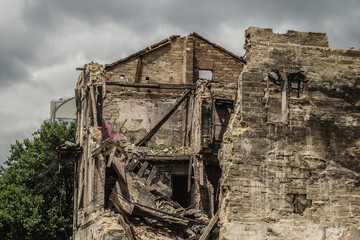 Fototapeta na wymiar Isolated Odessa ruins at sunny day