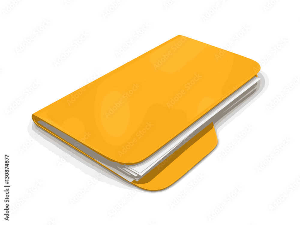 Poster folder and files. image with clipping path