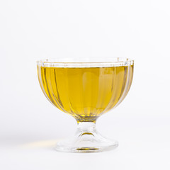 Olive oil in a glass bowl