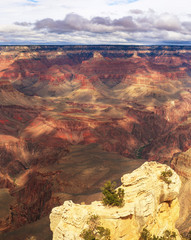 Delightful view of rock formation on the south rim of the Grand