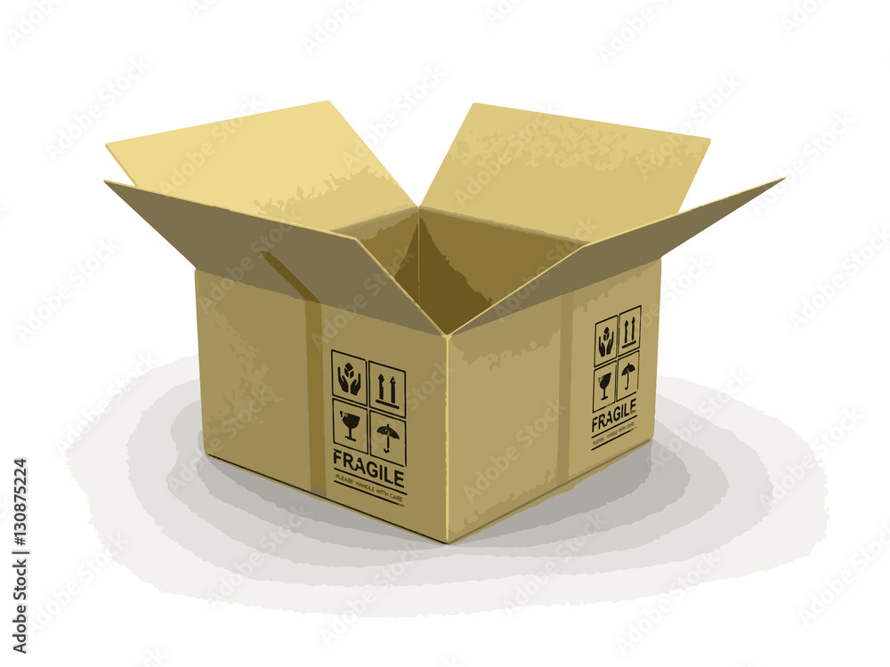 Poster open package. image with clipping path