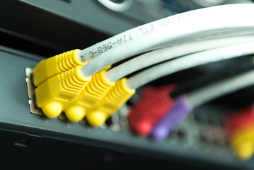 network cables connected