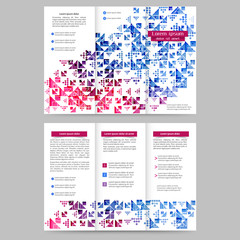 Colored tri fold business brochure design
