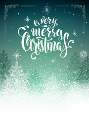 christmas postcard with lettering