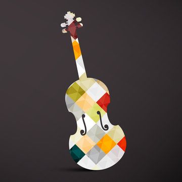 Violin. Abstract Vector Musical Instrument. Music Symbol.