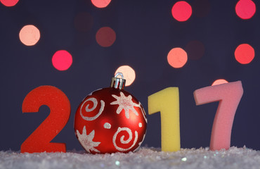 New 2017. Christmas festive background.