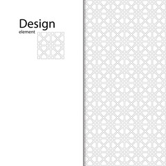 Traditional Arabic seamless ornament. Geometric pattern seamless for your design.  Geometric pattern for laser cutting. Desktop wallpaper, interior decoration, graphic design.