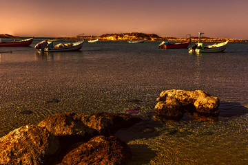   Fishing Boats Moored in Israel