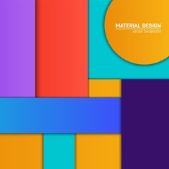 Fototapeta premium Vector material design background. Abstract creative concept layout template. For web and mobile app, paper art illustration design. style blank, poster, booklet. Motion wallpaper element. Flat ui