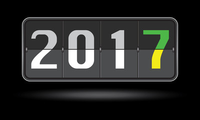 Happy New Year 2017 scoreboard design.