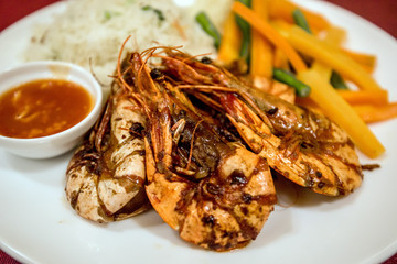 Prawn with rice