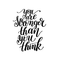 You Are Stronger Than You Think Vector Text Phrase Image