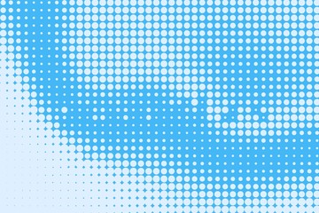 Fototapeta premium Abstract creative concept vector comics pop art style blank layout template with clouds beams and isolated dots pattern on background. For sale banner, empty bubble, illustration comic book design