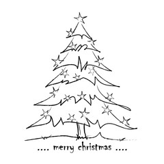 christmas tree with stars