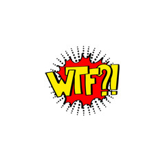 multicolored comic sound effects in pop art style, bubble speech