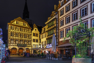 Fototapeta na wymiar street in Strasbourg, France