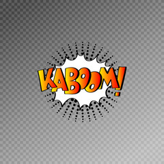 multicolored comic sound effects in pop art style, bubble speech