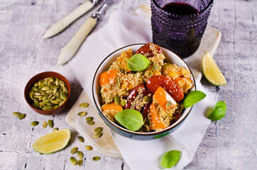 Salad with roasted vegetables