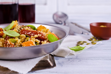 Salad with roasted vegetables