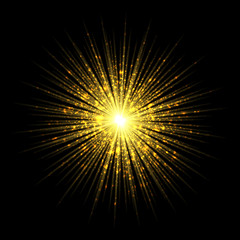 firework salute magic light effect stars burst isolated on trans