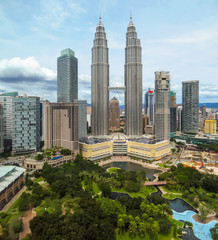 Fototapeta na wymiar Cityscape of the Kuala Lumpur, Malaysia. Skyline, skyscrapers and city parks