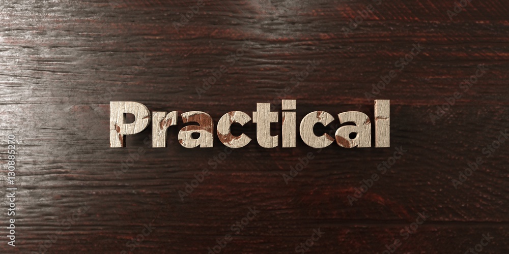Fototapete practical - grungy wooden headline on maple - 3d rendered royalty free stock image. this image can b